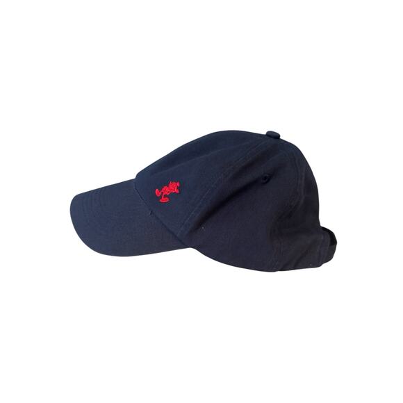 Disney Parks Mickey Mouse Red Embroidered Navy Baseball Hat Adjustable Cap Adult - Picture 1 of 8